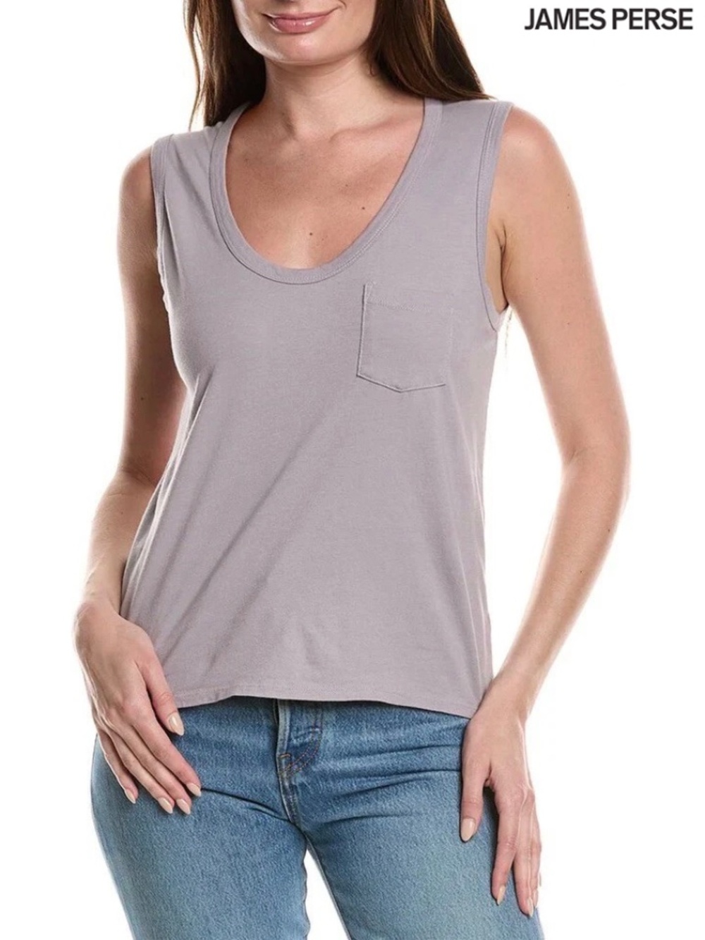 JAMES PERSE NWT V-NECK COTTON IRIS TANK. SIZE 1(S)
